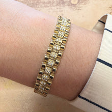 Load image into Gallery viewer, Designer Yellow Gold Stone Set Bracelet - Product Code - C330
