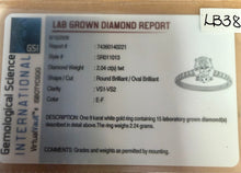 Load image into Gallery viewer, Oval Lab Diamond with Lab Diamond Shoulders - Product Code - LB38
