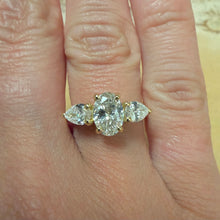 Load image into Gallery viewer, Designer 18ct Yellow Gold Lab Diamond Trilogy Ring - Product Code - C42955

