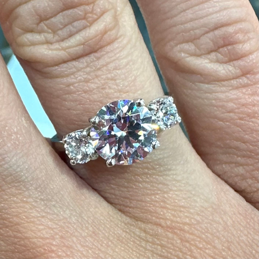 White Gold Stone Set Ring - Product Code - H245