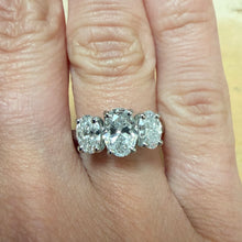 Load image into Gallery viewer, Two Carat Platinum Lab Diamond Oval Three Stone - Product Code - C42953
