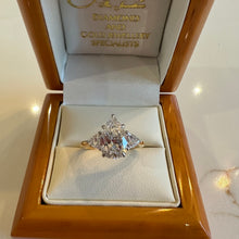 Load image into Gallery viewer, Two Carat Pear &amp; Trillion Shape Lab Diamond Ring - Product Code - L13
