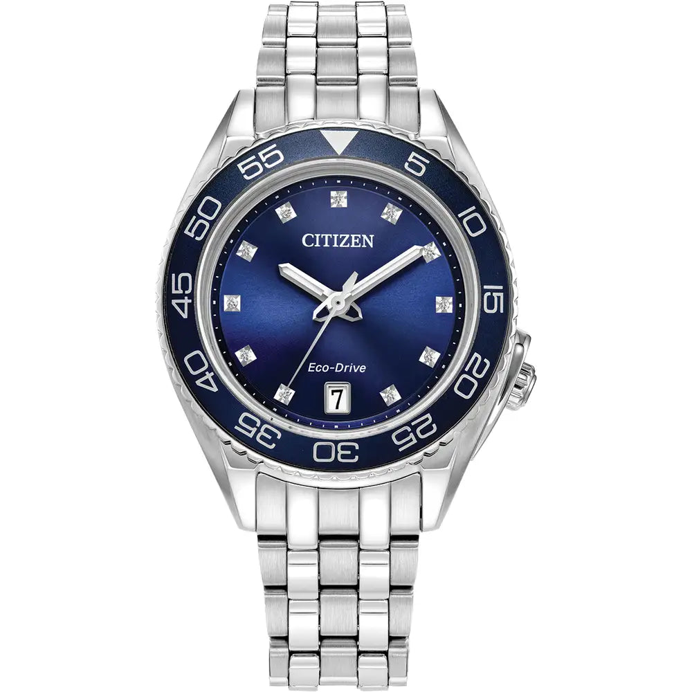 Citizen Eco Drive Ladies Diamond Watch Product Code FE6160 57L Harvey s The Jewellers