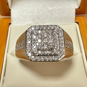One Carat Designer Gents Diamond Ring - Product Code - G845