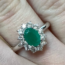 Load image into Gallery viewer, Emerald &amp; Diamond Ring - Product Code - G846

