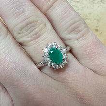 Load image into Gallery viewer, Emerald &amp; Diamond Ring - Product Code - G846
