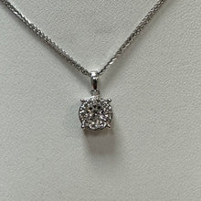 Load image into Gallery viewer, Diamond Halo Design Pendant &amp; White Gold Chain - Product Code - G841 &amp; U809
