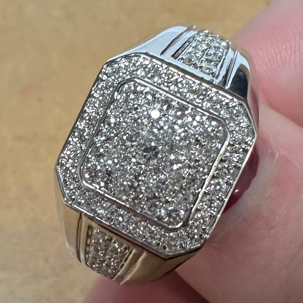 One Carat Designer Gents Diamond Ring - Product Code - G845