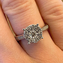 Load image into Gallery viewer, Half Carat Diamond Cluster Ring - Product Code - G837
