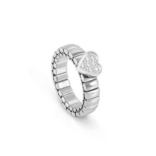 Load image into Gallery viewer, Nomination Extension Stainless Steel Ring - Heart with CZ - Product Code - 046000 004
