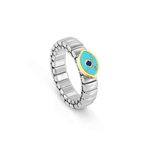 Load image into Gallery viewer, Nomination Extension Stainless Steel Ring, Turquoise Eye of God - Product Code - 046001 112
