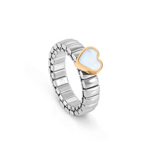 Load image into Gallery viewer, Nomination Extension Stainless Steel Ring, Mother of Pearl Heart - Product Code - 046002 114
