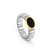 Load image into Gallery viewer, Nomination Extension Stainless Steel Ring, Oval with Stone and Yellow Edge - Product Code - 046002 127
