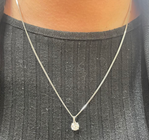 Stone Set Silver Pendant - Product Code - A96
