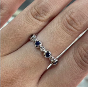 Sapphire & Diamond Ring - Product Code - A144