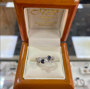 Sapphire & Diamond Bubble Ring - Product Code - A324