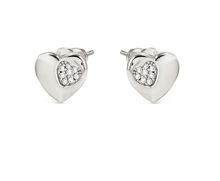 Load image into Gallery viewer, Nomination Sterling Silver Stone Set Heart Studs
