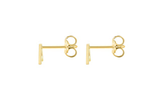 9ct Yellow Gold 'T' Initial Stud Earrings - Product Code - 1.59.1842