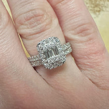 Load image into Gallery viewer, Baguette &amp; Round Diamond Designer Bridal Set - Product Code - G926
