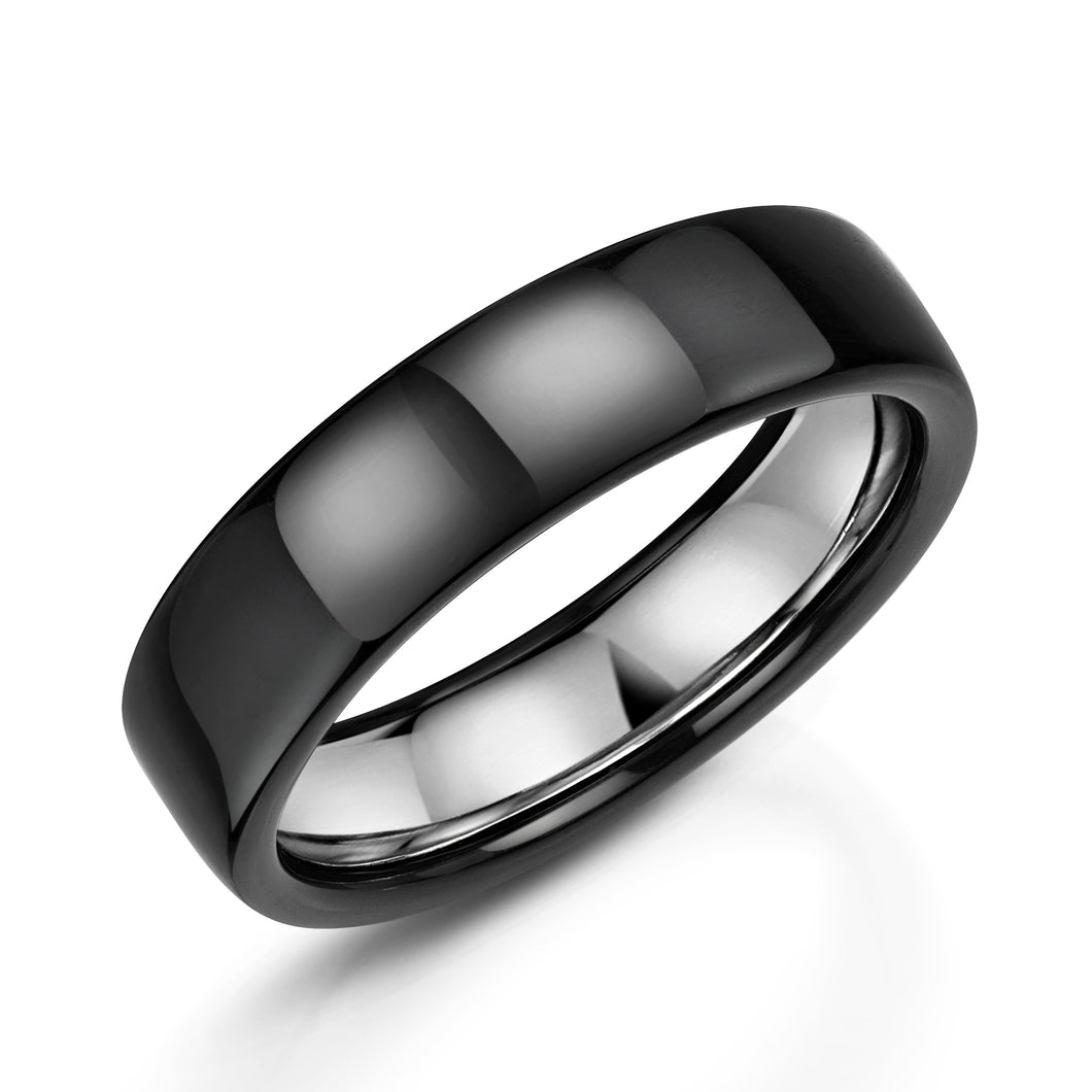 Zirconium Plain Polished Ring - Product Code - ZZ326/POL