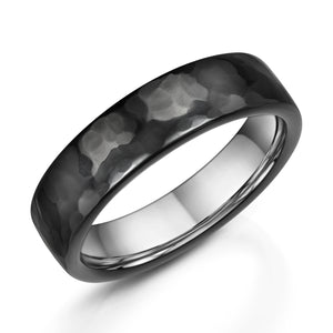 Zirconium Hammered Effect Ring - Product Code - ZZ326/HAM