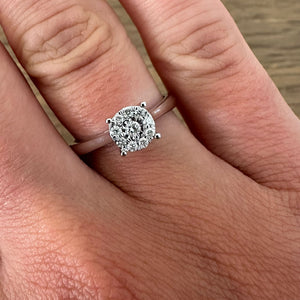 White Gold Diamond Ring - Product Code - G875