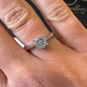 White Gold Diamond Ring - Product Code - G875