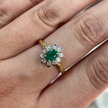 Load image into Gallery viewer, Emerald &amp; Diamond Ring - Product Code - A149
