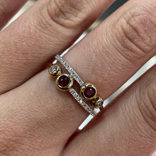 Load image into Gallery viewer, Ruby &amp; Diamond Yellow Gold Ring - Product Code - A78
