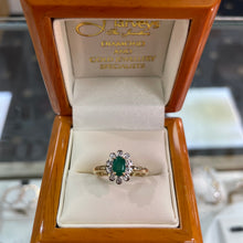 Load image into Gallery viewer, Emerald &amp; Diamond Ring - Product Code - A149
