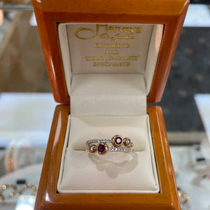 Ruby & Diamond Yellow Gold Ring - Product Code - A78