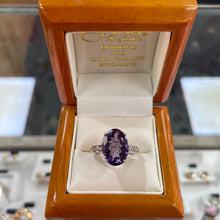 Load image into Gallery viewer, Oval Amethyst &amp; Diamond Ring - Product Code - A3

