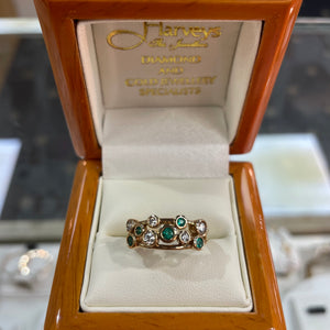 Emerald & Diamond Ring - Product Code - A141