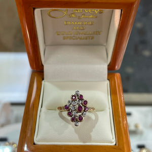 Ruby & Diamond Designer Ring - Product Code - A79