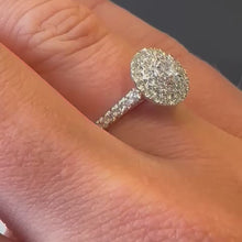 Load and play video in Gallery viewer, Round Diamond Halo Ring - Product Code - G863
