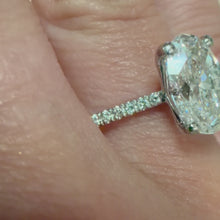 Load and play video in Gallery viewer, 18ct White Gold 3 Carat Lab Diamond Ring - Product Code - C42870

