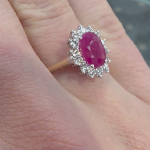 Load and play video in Gallery viewer, Ruby &amp; Diamond Ring - Product Code - R170
