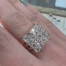 Load and play video in Gallery viewer, Five Carat Diamond Four Row Diamond Band Ring - Product Code - E619
