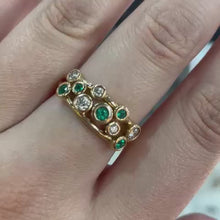 Load and play video in Gallery viewer, Emerald &amp; Diamond Ring - Product Code - A141
