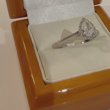 Load and play video in Gallery viewer, 18ct White Gold Pear Diamond Ring - Product Code - G923

