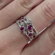 Load and play video in Gallery viewer, Ruby &amp; Diamond Ring - Product Code - A140
