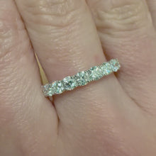 Load and play video in Gallery viewer, 1.09ct Round Brilliant Lab Diamond Band - Product Code - LB46
