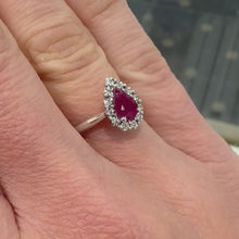 Load and play video in Gallery viewer, Ruby &amp; Diamond Ring - Product Code - B481

