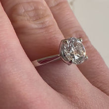 Load and play video in Gallery viewer, Platinum Two Carat Round Brilliant Cut Lab Diamond Ring - Product Code - LB25
