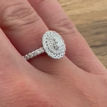 Load and play video in Gallery viewer, Oval Diamond Halo Ring - Product Code - G874

