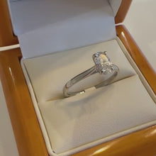 Load and play video in Gallery viewer, Platinum Oval Lab Diamond Ring - Product Code - LB19
