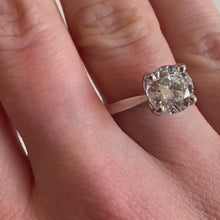 Load and play video in Gallery viewer, Platinum Two Carat Round Brilliant Cut Lab Diamond Ring - Product Code - LB25
