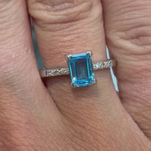 Load and play video in Gallery viewer, Blue Topaz &amp; Diamond Ring - Product Code - D108
