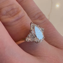 Load and play video in Gallery viewer, Two Carat Pear &amp; Trillion Shape Lab Diamond Ring - Product Code - L13
