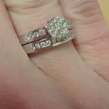 Load and play video in Gallery viewer, Bridal Set Diamond &amp; White Gold - Product Code - G651
